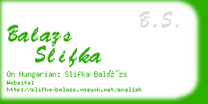 balazs slifka business card